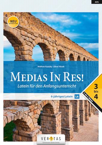 Das Cover zur Buchreihe Medias In Res! L6 (Neubearbeitung) von Veritas zum Lernen der Vokabeln in der Sprache Latein. Der Vokabeltrainer phase6 classic ist die beste App für bessere Noten.